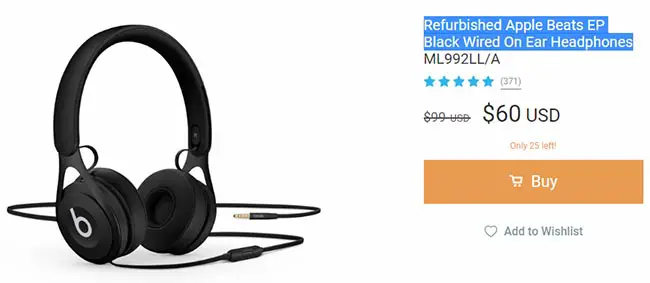 beats headphones for $60 on wish
